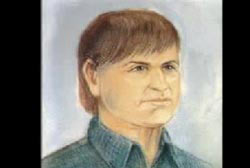 A colored composite of the suspect, he is a caucasian man with short brown hair.