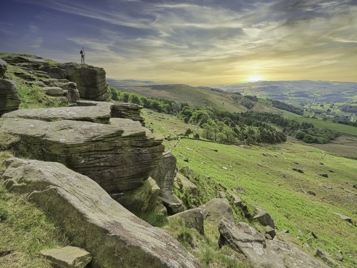 hiker-stanage-edge-peak-district