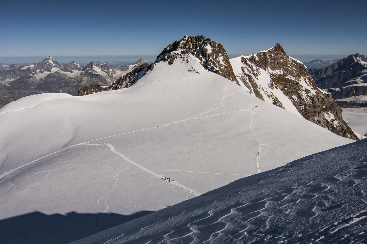 Zumsteinspitze-and-Dufourspitze- from-Margherita-hut-italy