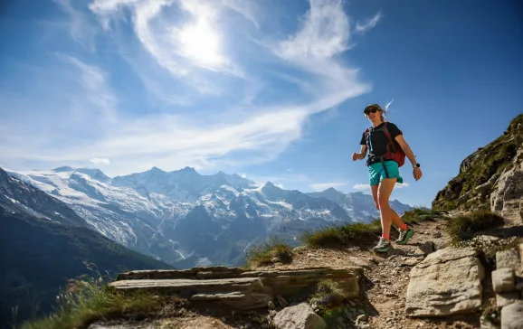 Hiking the mountains of Saastal Switzerland CREDIT Dave MacFarlane